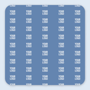 Ihr Logo oder Bild   Muster für vertikale Streifen Quadratischer Aufkleber