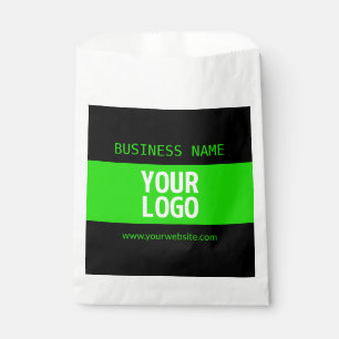 Ihr Logo oder Bild   Schwarz und Hellgrün Geschenktütchen