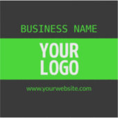 Ihr Logo oder Bild | Schwarz-Weiß-Grün Aufkleber (Vorderseite)