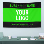 Ihr Logo oder Bild | Schwarz-Weiß-Grün Banner (Messe)