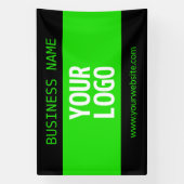 Ihr Logo oder Bild | Schwarz-Weiß-Grün Banner (Vertikal)