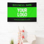 Ihr Logo oder Bild | Schwarz-Weiß-Grün Banner (InSitu)