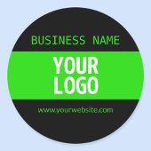 Ihr Logo oder Bild | Schwarz-Weiß-Grün Etiketten