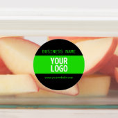 Ihr Logo oder Bild | Schwarz-Weiß-Grün Etiketten (Befestigt)