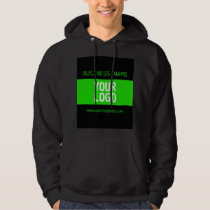 Ihr Logo oder Bild   Schwarz-Weiß-Grün Hoodie