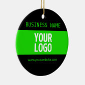 Ihr Logo oder Bild | Schwarz-Weiß-Grün Keramik Ornament (Rechts)