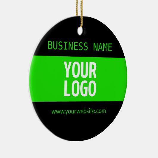 Ihr Logo oder Bild | Schwarz-Weiß-Grün Keramik Ornament (Rechts)