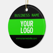 Ihr Logo oder Bild | Schwarz-Weiß-Grün Keramik Ornament (Links)