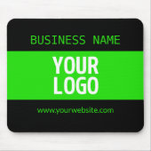 Ihr Logo oder Bild | Schwarz-Weiß-Grün Mousepad (Vorne)