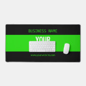 Ihr Logo oder Bild | Schwarz-Weiß-Grün Schreibtischunterlage (Tastatur & Maus)