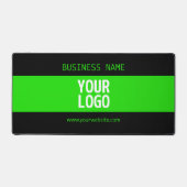 Ihr Logo oder Bild | Schwarz-Weiß-Grün Schreibtischunterlage (Vorderseite)