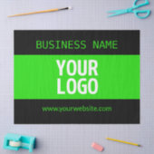 Ihr Logo oder Bild | Schwarz-Weiß-Grün Seidenpapier (Basteln)