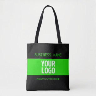 Ihr Logo oder Bild Schwarz-Weiß-Grün Tasche