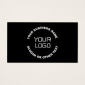 Ihr Logo oder Bild und bearbeiteter Text | Schwarz (Vorderseite)