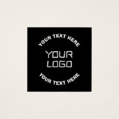 Ihr Logo oder Bild und bearbeiteter Text | Schwarz (Vorderseite)