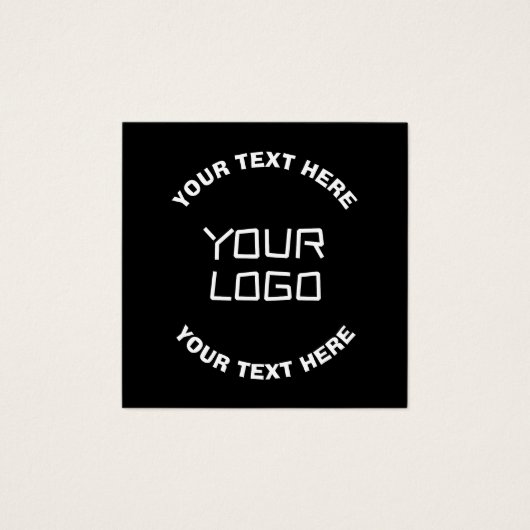Ihr Logo oder Bild und bearbeiteter Text | Schwarz (Vorderseite)