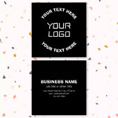 Ihr Logo oder Bild und bearbeiteter Text | Schwarz