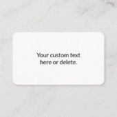 Ihr Logo oder Bild und bearbeiteter Text | Schwarz Begleitkarte (Rückseite)