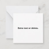 Ihr Logo oder Bild und bearbeiteter Text | Schwarz Mitteilungskarte (Rückseite)