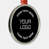 Ihr Logo oder Bild und bearbeiteter Text | Schwarz Ornament Aus Metall (Rechts)
