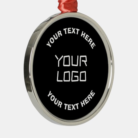 Ihr Logo oder Bild und bearbeiteter Text | Schwarz Ornament Aus Metall (Rechts)