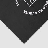 Ihr Logo oder Bild und bearbeiteter Text | Schwarz Seidenpapier (Ausschnitt)