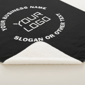Ihr Logo oder Bild und bearbeiteter Text | Schwarz Sherpadecke (3/4)