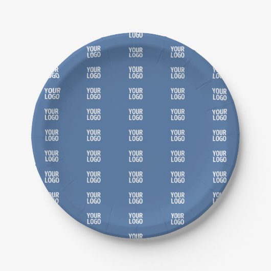 Ihr Logo oder Bild | Vertikale Streifen Muster Pappteller (Vorderseite)
