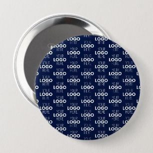 Ihr Logo oder Bild-Wiederholungsmuster Marinebla Button