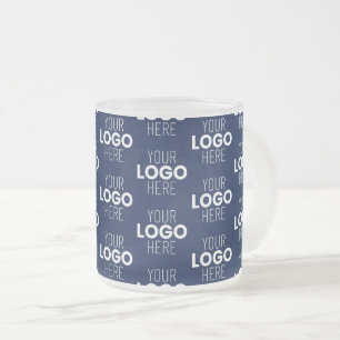 Ihr Logo oder Bild-Wiederholungsmuster Marinebla Mattglastasse