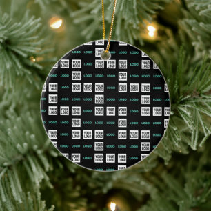 Ihr Logo oder Bild   Zick-Zack-Muster mit zwei Bil Keramik Ornament