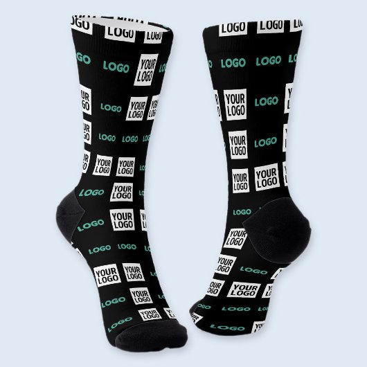 Ihr Logo oder Bild | Zick-Zack-Muster mit zwei Bil Socken