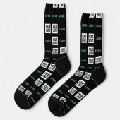 Ihr Logo oder Bild | Zick-Zack-Muster mit zwei Bil Socken (Linkes Detail)