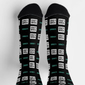 Ihr Logo oder Bild | Zick-Zack-Muster mit zwei Bil Socken (Oben)