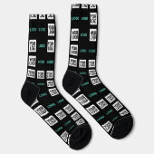 Ihr Logo oder Bild | Zick-Zack-Muster mit zwei Bil Socken (Rechts)