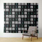 Ihr Logo oder Bild | Zick-Zack-Muster mit zwei Bil Wandteppich (Beispiel (Horizontal))