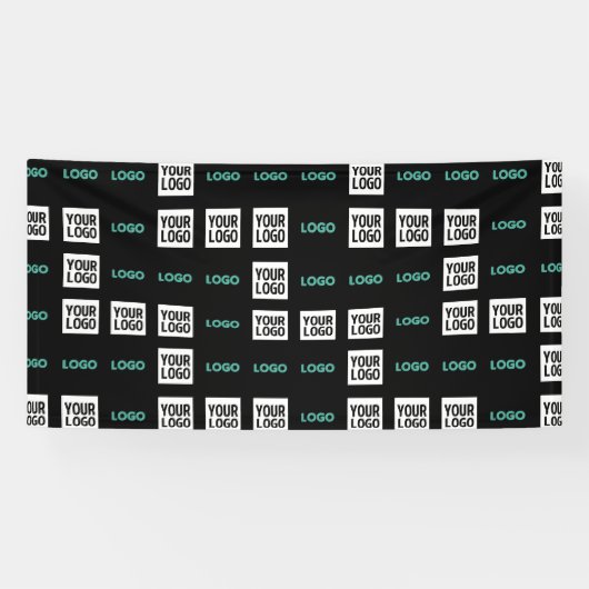 Ihr Logo oder Bild | Zig Zag Muster mit zwei Bilde Banner (Horizontal)