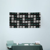 Ihr Logo oder Bild | Zig Zag Muster mit zwei Bilde Banner (Messeveranstaltung)