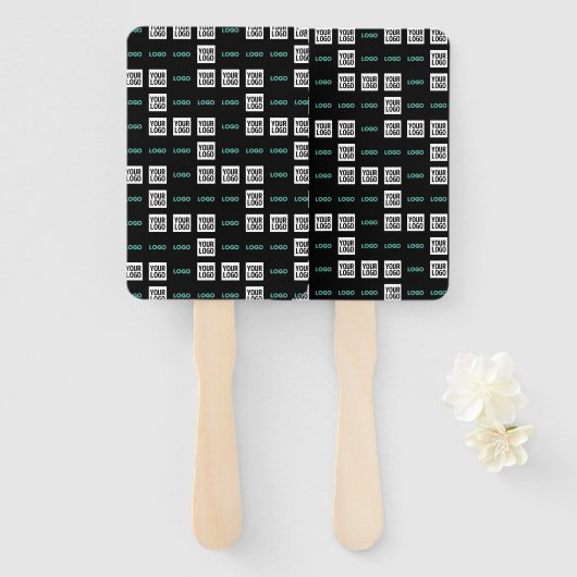 Ihr Logo oder Bild | Zig Zag Muster mit zwei Bilde Fächer (Vorne und Hinten)