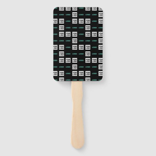 Ihr Logo oder Bild | Zig Zag Muster mit zwei Bilde Fächer (Rückseite)