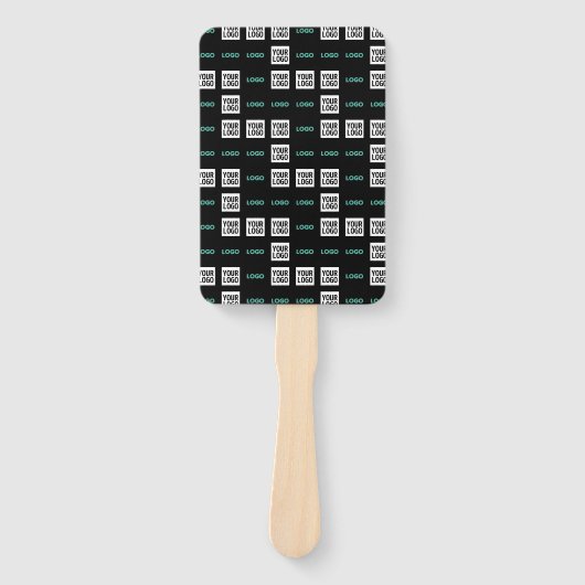 Ihr Logo oder Bild | Zig Zag Muster mit zwei Bilde Fächer (Vorderseite)