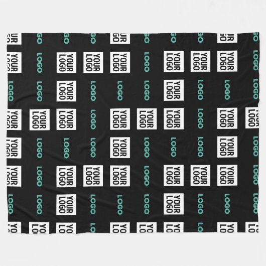 Ihr Logo oder Bild | Zig Zag Muster mit zwei Bilde Fleecedecke (Vorderseite (Horizontal))