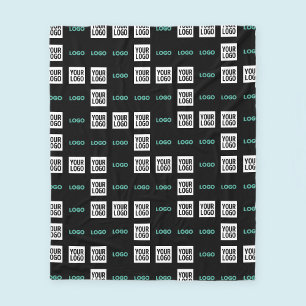 Ihr Logo oder Bild Zig Zag Muster mit zwei Bilde Fleecedecke