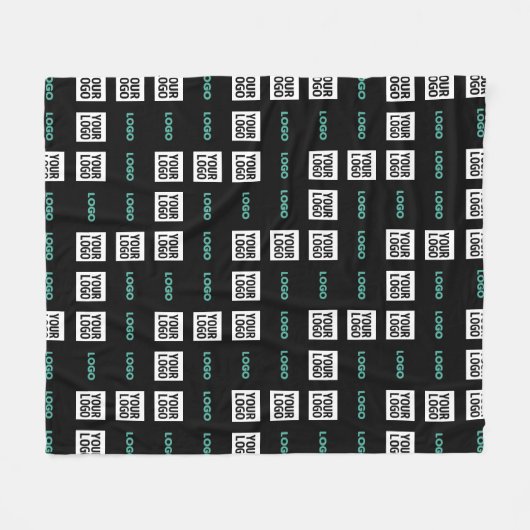 Ihr Logo oder Bild | Zig Zag Muster mit zwei Bilde Fleecedecke (Vorderseite (Horizontal))