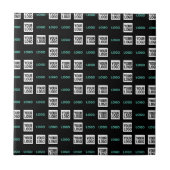 Ihr Logo oder Bild | Zig Zag Muster mit zwei Bilde Fliese (Vorderseite)