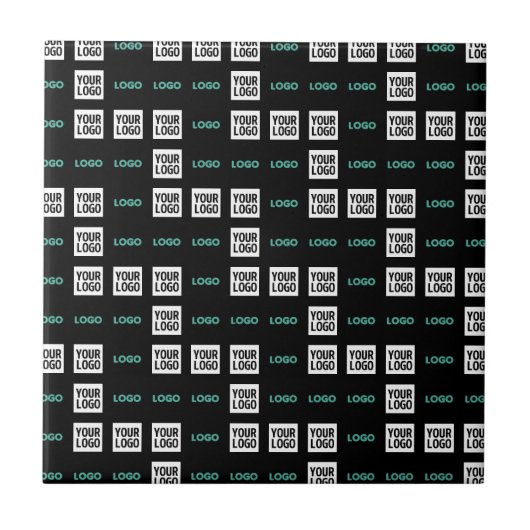 Ihr Logo oder Bild | Zig Zag Muster mit zwei Bilde Fliese (Vorderseite)