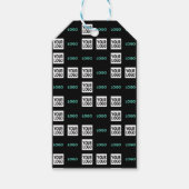 Ihr Logo oder Bild | Zig Zag Muster mit zwei Bilde Geschenkanhänger (Vorderseite)