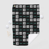 Ihr Logo oder Bild | Zig Zag Muster mit zwei Bilde Golfhandtuch (Insitu)