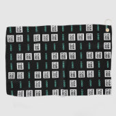 Ihr Logo oder Bild | Zig Zag Muster mit zwei Bilde Golfhandtuch (Horizontal)