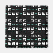 Ihr Logo oder Bild | Zig Zag Muster mit zwei Bilde Magnet (Vorne)